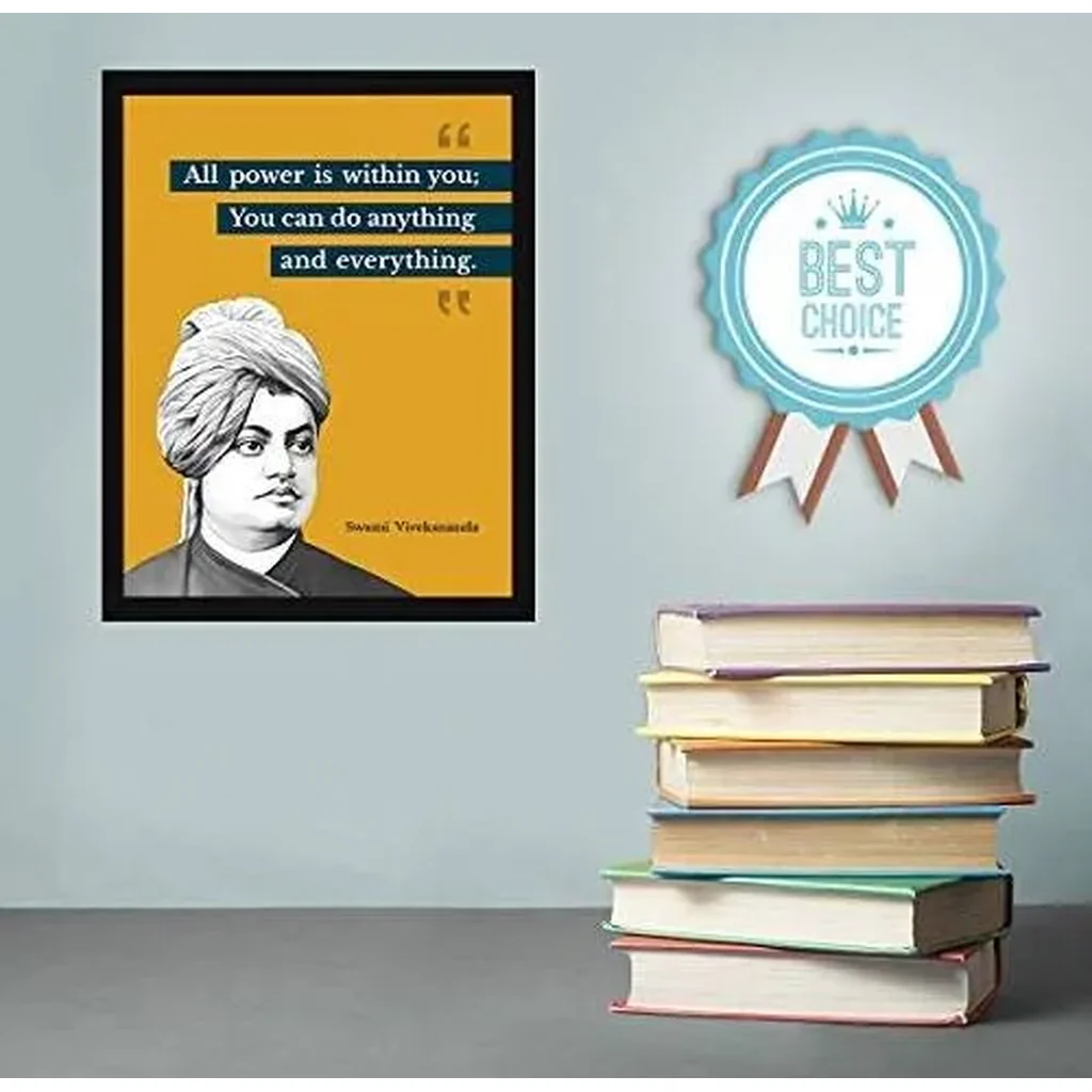 ALAYRA Suitable Swami Vivekananda Motivational Quotes fra for OFFICE & STUDENT- Framed Posters with Frame - Quotes Wall Fra - Photos with Quotes - (14 X 11 inches) 01 - Image 5