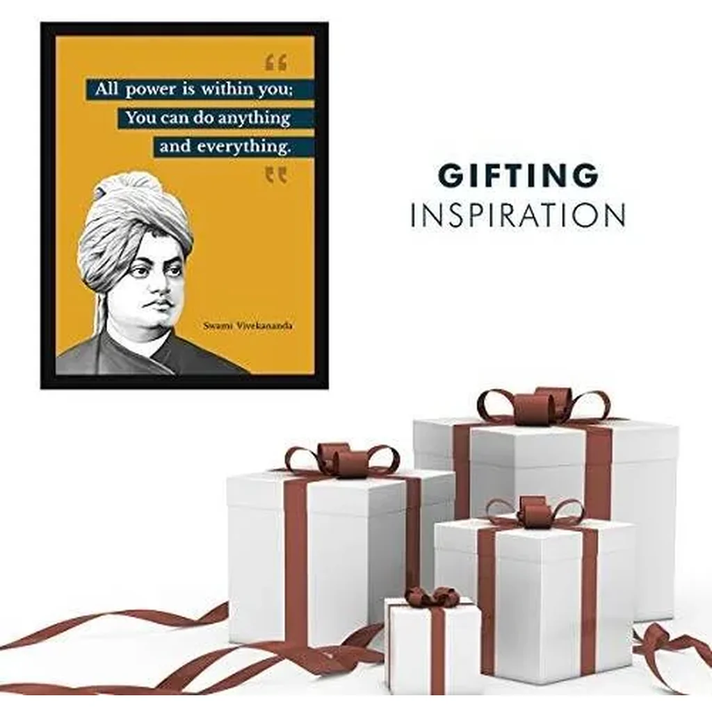 ALAYRA Suitable Swami Vivekananda Motivational Quotes fra for OFFICE & STUDENT- Framed Posters with Frame - Quotes Wall Fra - Photos with Quotes - (14 X 11 inches) 01 - Image 6