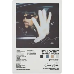 ALAYRA Summer Walker - Still Over It Album Cover Canvas Posters for Room Aesthetic Gift Unframe12x18inch(30x45cm) 01