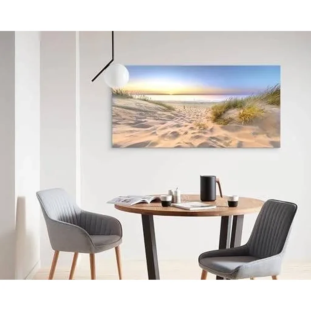 ALAYRA Sunset Ocean View Canvas Wall Art Picture 1 Panel Outdoor Dune Coast Scene Prints Painting For Bedroom Modern Office Wall Decor Artwork 01 - Image 4