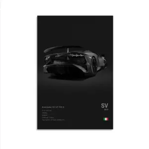 ALAYRA Supercar Poster - Muscle Car Wall Art Canvas Pictures - Room Decor Unframed 16x24inch (40x60cm) 01