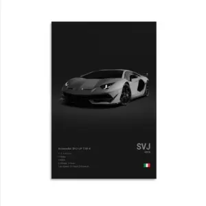 ALAYRA Supercar Poster - Muscle Car Wall Art Canvas Pictures - Room Decor Unframed 16x24inch (40x60cm) 02