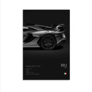 ALAYRA Supercar Poster Wall Art - Muscle Car Canvas Pictures for Room Decor - Unframed 16x24 Inch (40x60cm) 01
