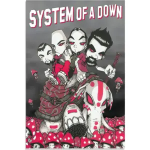ALAYRA System of A Down Poster Music Wall Art Canvas for Office Decor Unframed 16'' x 24'' 01