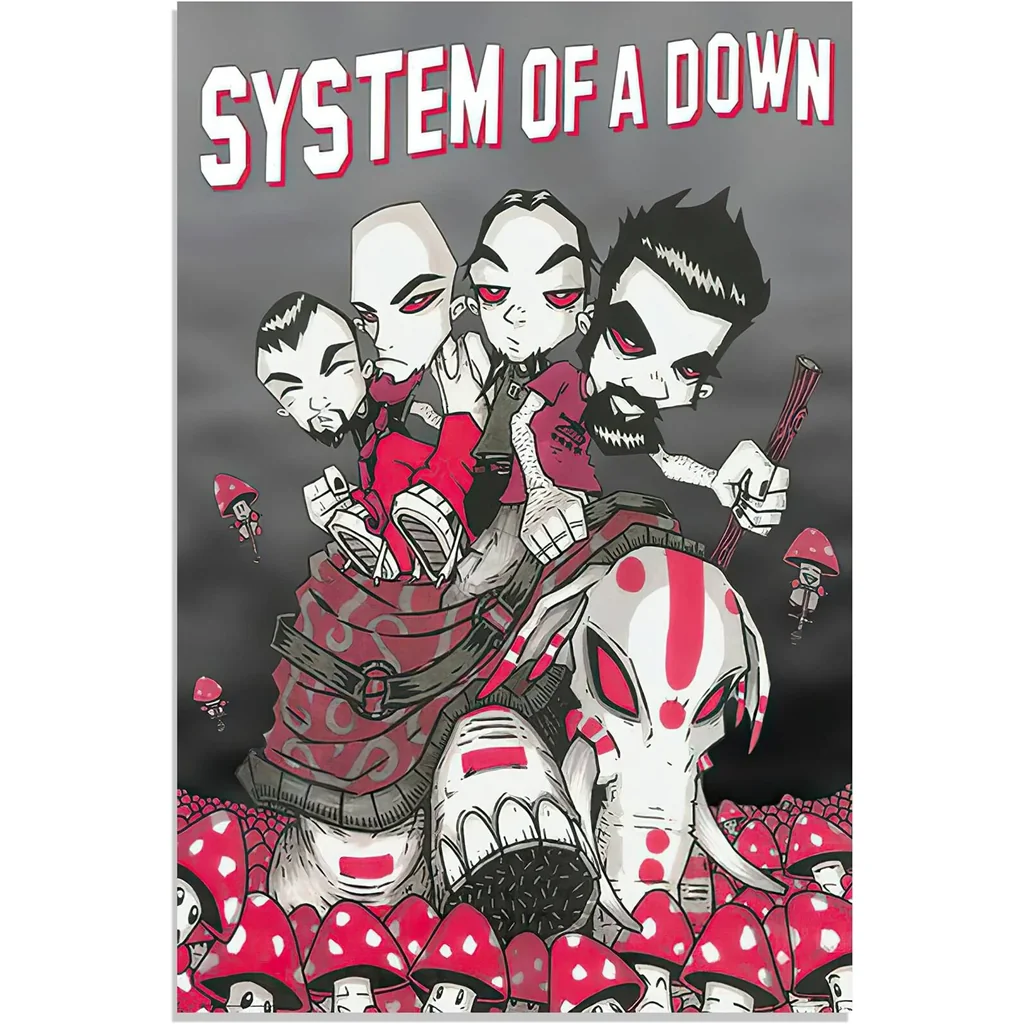 ALAYRA System of A Down Poster Music Wall Art Canvas for Office Decor Unframed 16'' x 24'' 01 - Image 4