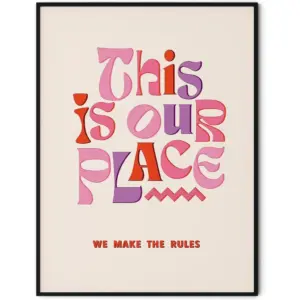 ALAYRA Taylor Room Decor Aesthetic, Lyrics Poster for Bedroom, This Is Our Place Prints, Music Art Wall Decor for Girls, Large Vintage Birthday Decorations. (12" x 16", UNFRAMED) 01
