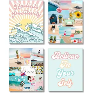 ALAYRA Teen Girl Room Wall Decor Art Prints - (UNFRAMED 8 x 10) Inspirational Wall Art, Motivational Quotes Posters for Kids, Tween Women Office Bedroom, Dorm, Cubicle, Desk 8 x 10 Inch 01