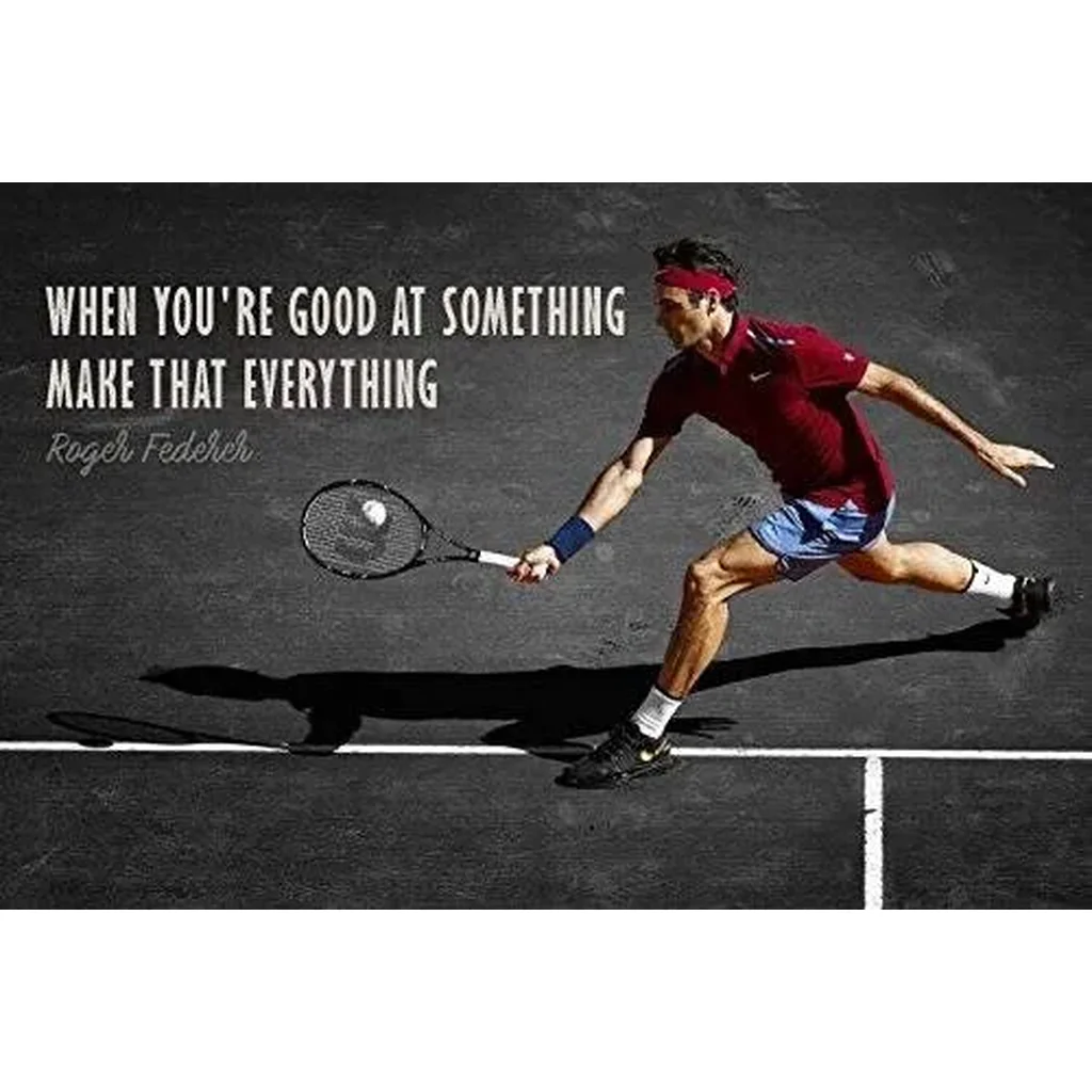 ALAYRA Tennis Legend Roger Federer - Spirit Of Sports Poster - Motivational Poster Set of 3 - Unframed Posters Size 12 x 17 inches For Gym, Home, Office Or Gifting 01 - Image 2