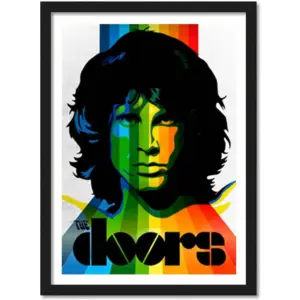 ALAYRA The Door Jim Morrison PopArt Framed Poster, multicolour, Print, 10inch x 13inch For Room Office 01