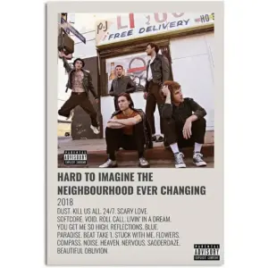 ALAYRA The Neighborhood Poster Hard To Imagine The Neighbourhood Ever Album Posters Aesthetics room decor 16x24 inch 40.6x60.9cm Unframed 01