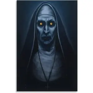 ALAYRA The Nun Horror Movie Poster Canvas Wall Art Room Aesthetics HD Modern Decorative Painting For Teens Bedroom Liveroom Dorm Deco 12x18inch(30x45cm), Unframe-style 01