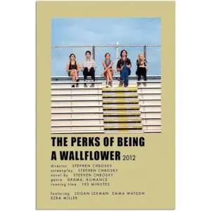ALAYRA The Perks Of Being A Wallflower Poster, Gilmore Girls Poster, Posters For Room Aesthetic 90S, Canvas Wall Art For Living Room Decor Aesthetic Vintage Posters & Prints Dorm Bedroom Unframed 12x1
