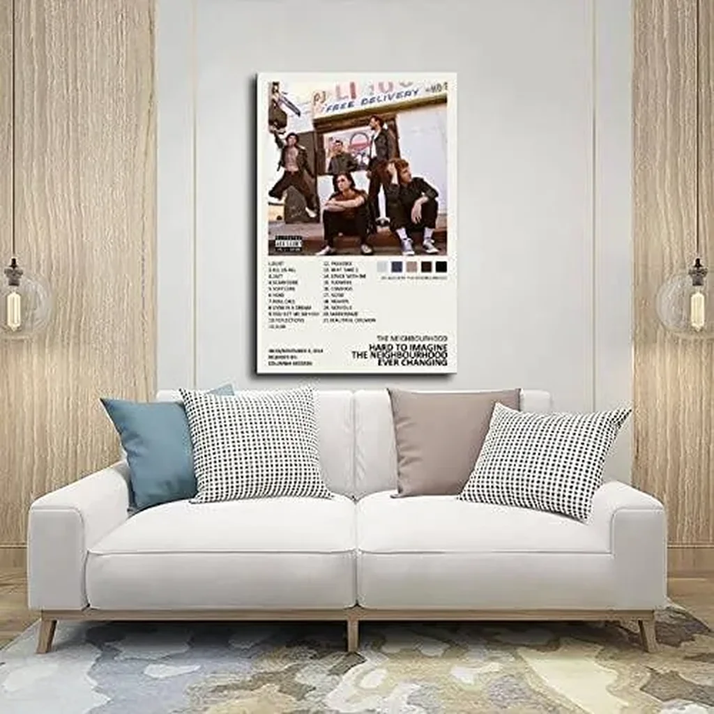 ALAYRA The Poster Neighbourhood Hard To Amagine Ever Changing Music Album Cover Canvas Wall Art Decor for Living Room Bedroom Decoration Unframe 12x18in(30x45cm) 01 - Image 4