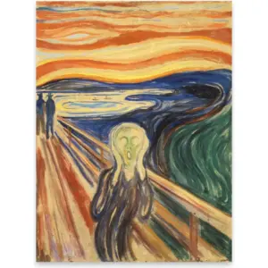 ALAYRA The Scream Poster Print - Edvard Munch Canvas Wall Art - Famous Oil Paintings Reproduction Cool Vintage Wall Decor for Bedroom Living Room Boy Room Unframed (12x16in/30x40cm) 01