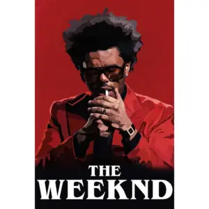 ALAYRA The Weeknd Music Star Art Deco Canvas Print Poster Modern Home Bedroom Decorations Family Friends Loved Ones Gifts Wall Art Canvas Painting Unframed 12x18inch(30x45cm) 01