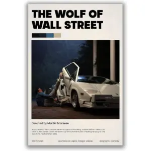 ALAYRA The Wolf of Wall Street Poster Classic Movie Posters Canvas Prints Vintage Wall Art for Living Room Room Decor Wall Decor Gift Unframed 16x24 Inch 01