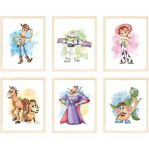 ALAYRA Toy Story Prints, Toy Story Wall Art Decor, Set of 6, 8x10 inches (Unframed) 01