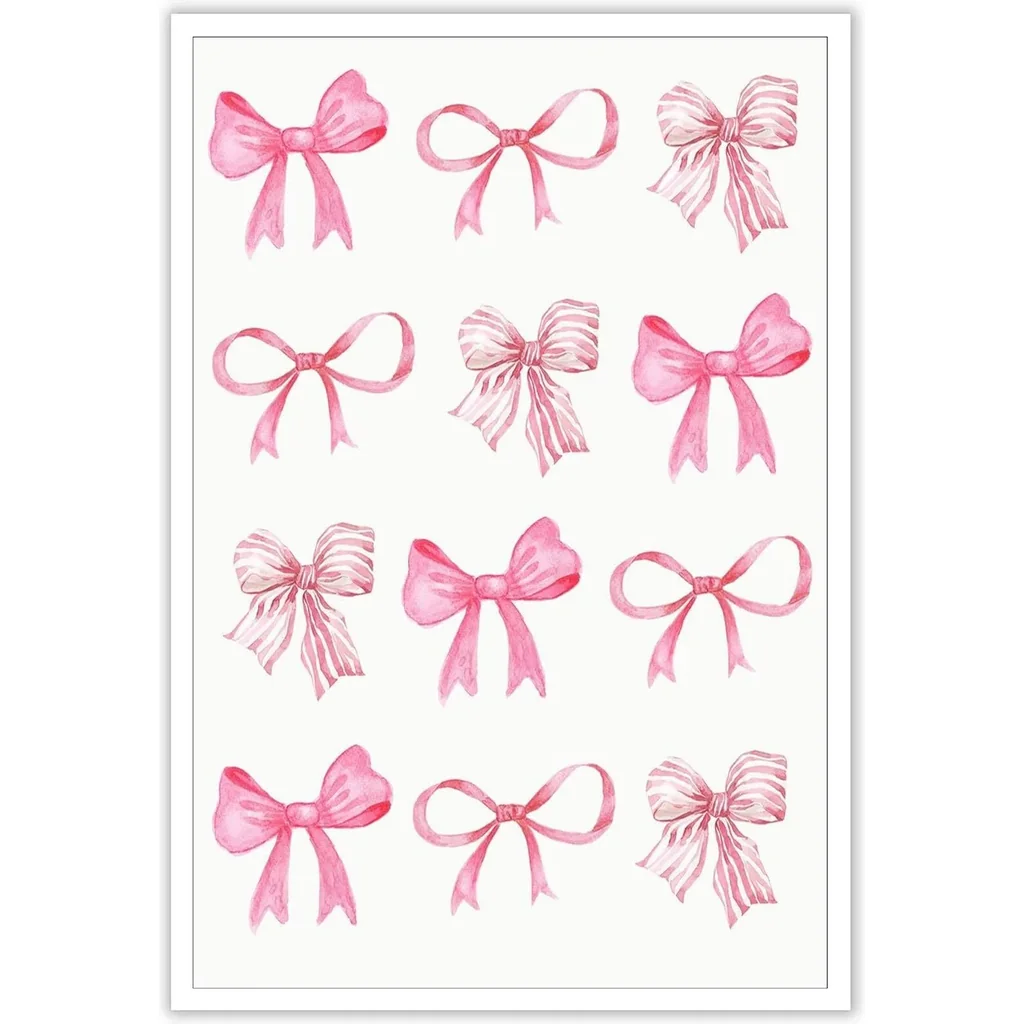 ALAYRA Trendy Pink Bow Posters Light Pink Bow Prints Painting Balletcore Girl Canvas Wall Art Funky Coquette Preppy Aesthetic Wall Decor For Bedroom Living Room 16x24in Unframed 01