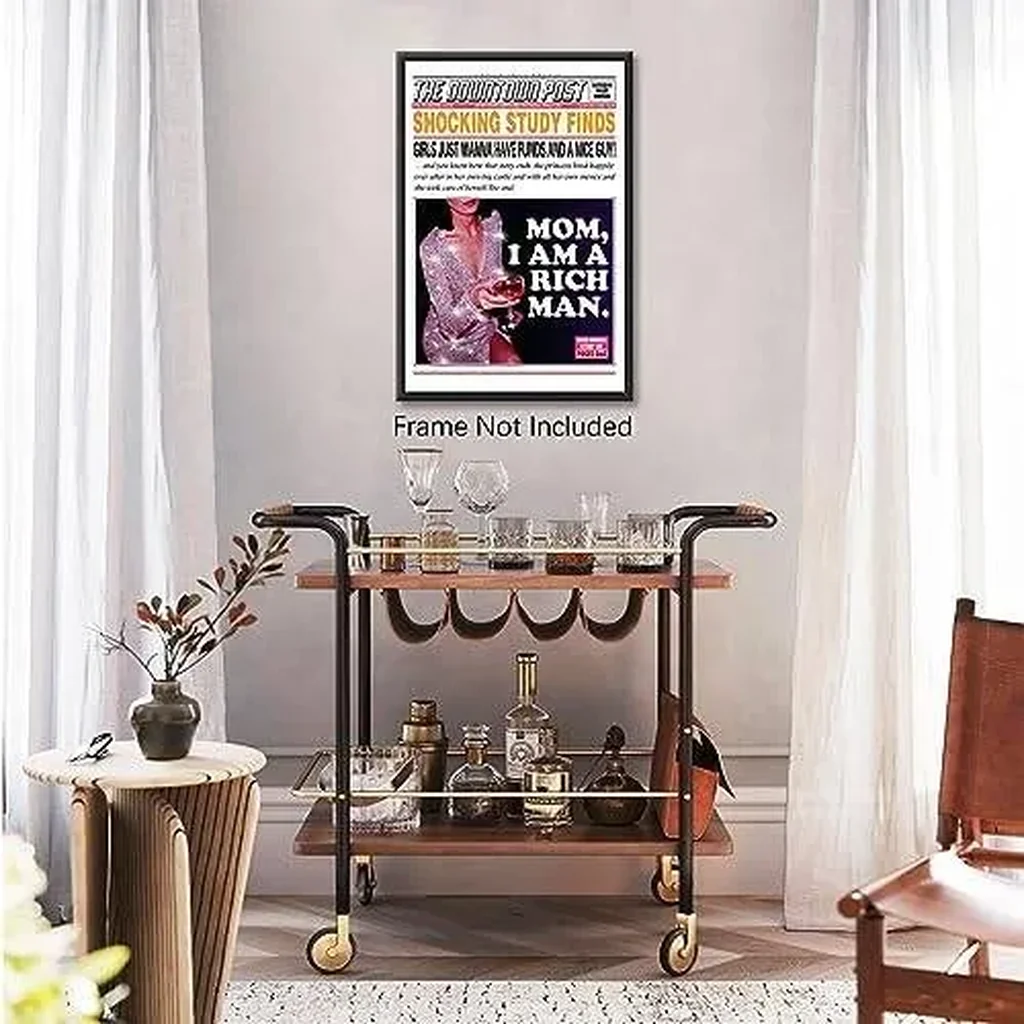 ALAYRA Trendy Wall Art Decor Poster Motivational Quotes Funky Preppy Decorations Bar Cart Prints Pink Posters for Room Aesthetic(12x16in Unframed) 01 - Image 4