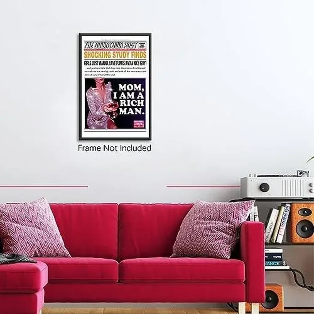 ALAYRA Trendy Wall Art Decor Poster Motivational Quotes Funky Preppy Decorations Bar Cart Prints Pink Posters for Room Aesthetic(12x16in Unframed) 01 - Image 6
