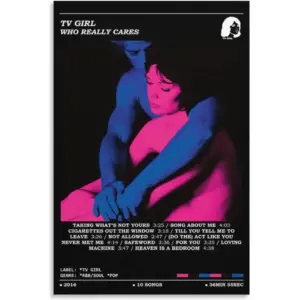 ALAYRA TV Girl Who Really Cares Posters for Room Music Cover Poster Canvas Wall Art Canvas Poster Wall Decorative Art Painting Living Room Bedroom Decoration Gift Unframe-style-112x18inch(30x45) 01