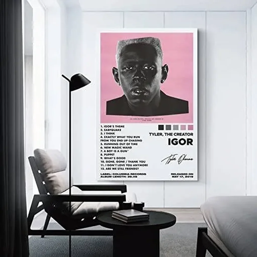 ALAYRA Tyler Signed Poster Igor Album Cover Poster Wall Art Prints Painting Posters Party Home Room Decor for Bedroom Bathroom 12x18inch(30x45cm) Unframe-Tyler Signed Poster Igor-1 01 - Image 2