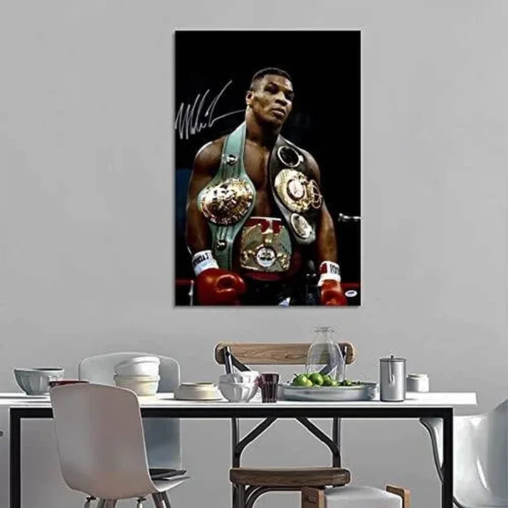 ALAYRA Tyson with Belts Boxing Canvas Art Poster And Wall Art Picture Print Modern Family Bedroom Decor Posters 08x12inch(20x30cm), Unframed -3 01 - Image 2