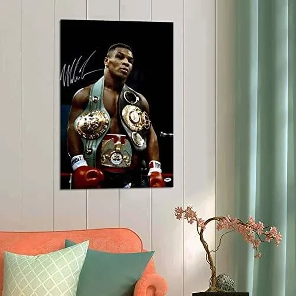 ALAYRA Tyson with Belts Boxing Canvas Art Poster And Wall Art Picture Print Modern Family Bedroom Decor Posters 08x12inch(20x30cm), Unframed -3 01 - Image 3