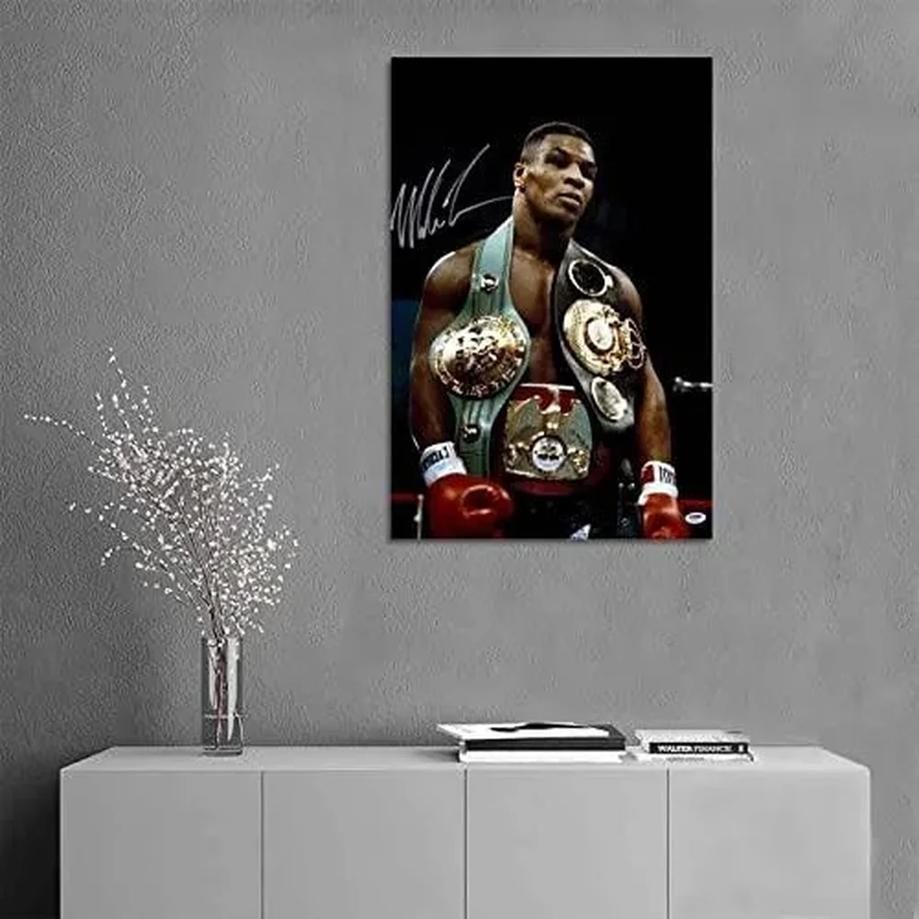 ALAYRA Tyson with Belts Boxing Canvas Art Poster And Wall Art Picture Print Modern Family Bedroom Decor Posters 08x12inch(20x30cm), Unframed -3 01 - Image 4