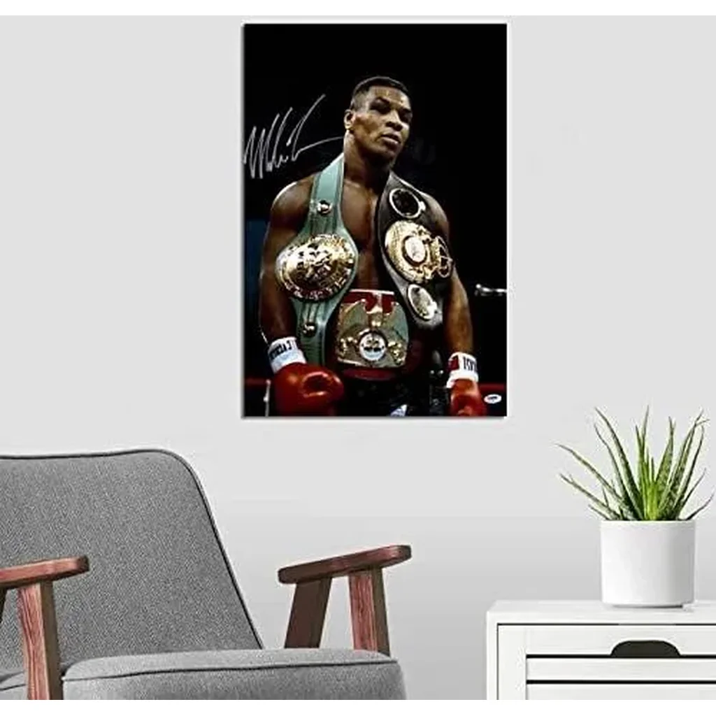 ALAYRA Tyson with Belts Boxing Canvas Art Poster And Wall Art Picture Print Modern Family Bedroom Decor Posters 08x12inch(20x30cm), Unframed -3 01 - Image 6