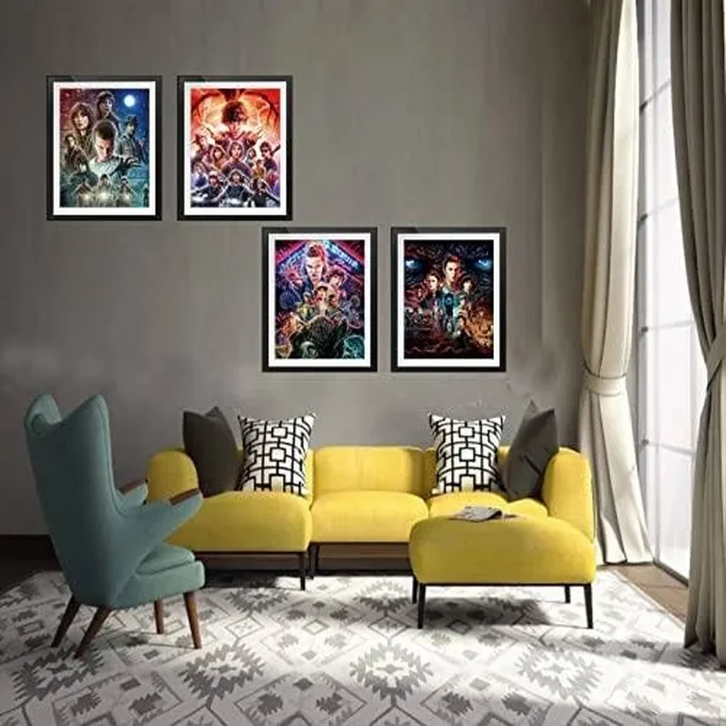 ALAYRA UNFRAMED Canvas Print Wall Art Set Stranger Series Poster Decorative Landscape for Living Room Bedroom Office Set of 4 (8 x 10 inches) 01 - Image 2