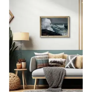 ALAYRA Unframed Canvas Wall Art Prints, 16x24 Inch, Coastal Posters & Prints for Wall Decor, Large Hanging Wall Art for Bedroom, Living Room, Bathroom, Kithchen 01