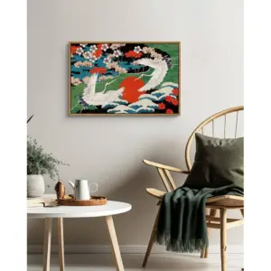 ALAYRA Unframed Canvas Wall Art Prints, 16x24 Inch, Japanese Posters & Prints for Wall Decor, Large Hanging Wall Art for Bedroom, Living Room, Bathroom, Kithchen 01