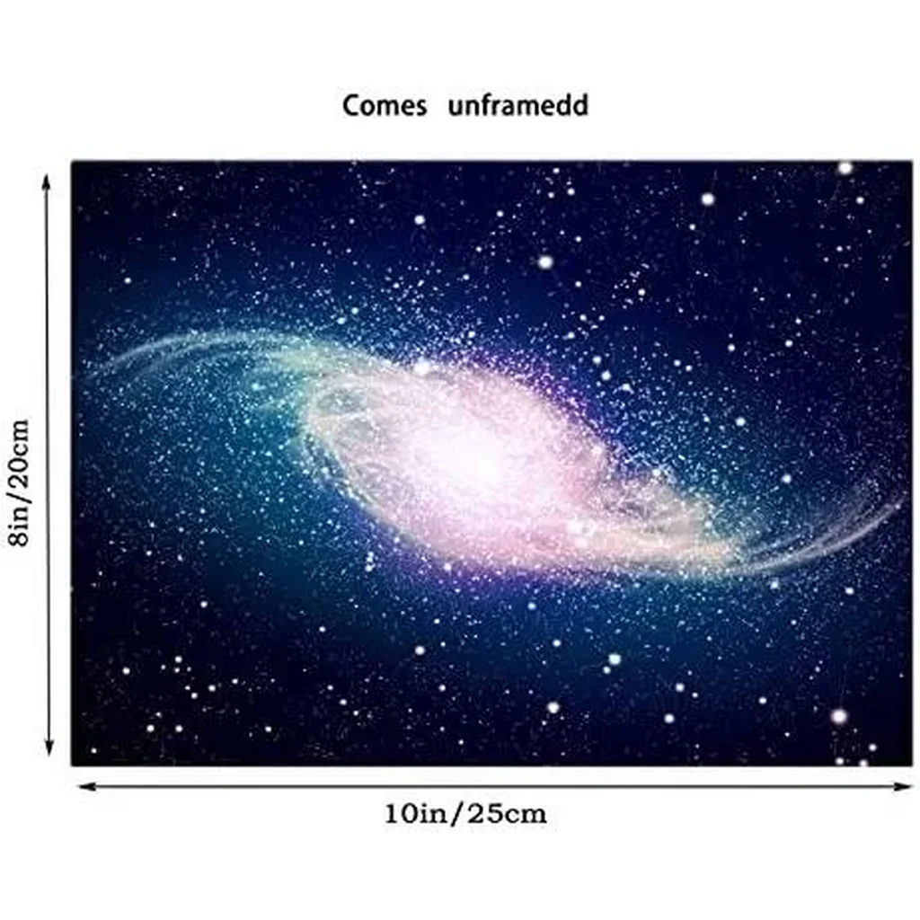 ALAYRA Universe Starry Sky Wall Art Outer Space Fantastic Nebula Galaxy Painting Pictures , for Bedroom, Living Room, Bathroom Decor , Posters for Kids, Boys or Girls Room , Set of 6 ( 8" x10" ) Unfra - Image 2