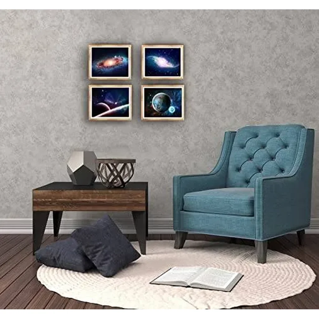 ALAYRA Universe Starry Sky Wall Art Outer Space Fantastic Nebula Galaxy Painting Pictures , for Bedroom, Living Room, Bathroom Decor , Posters for Kids, Boys or Girls Room , Set of 6 ( 8" x10" ) Unfra - Image 3
