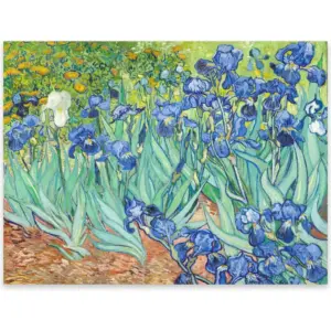 ALAYRA Van Gogh Canvas Wall Art - Irises Poster - Van Gogh Prints - Flower Reproduction Cool Wall Decor for Living Room Bedroom Bathroom Unframed (12x16in/30x40cm) 01