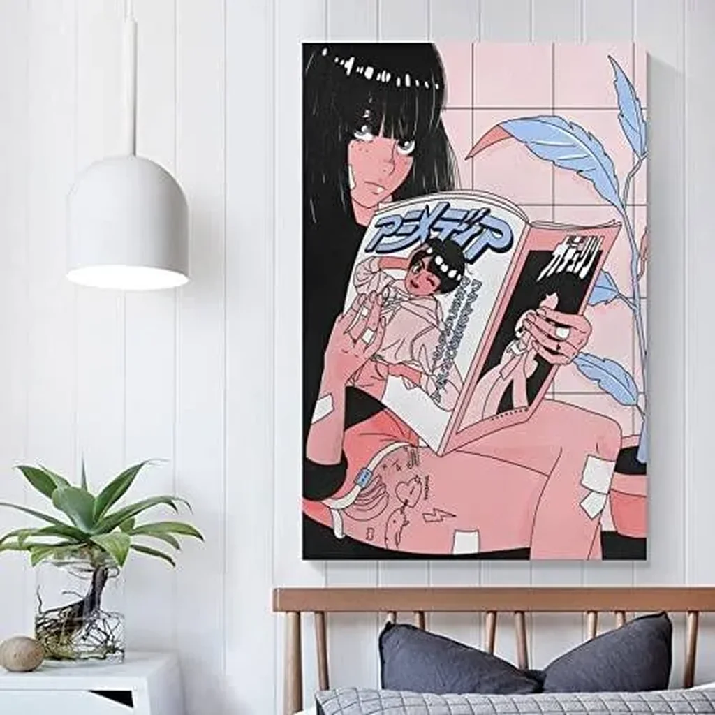 ALAYRA Vaporwave Aesthetic 90s Anime Poster Canvas Wall Art Painting Posters Decoration Room Decor Unframe 12x18inch(30x45cm) 01 - Image 3