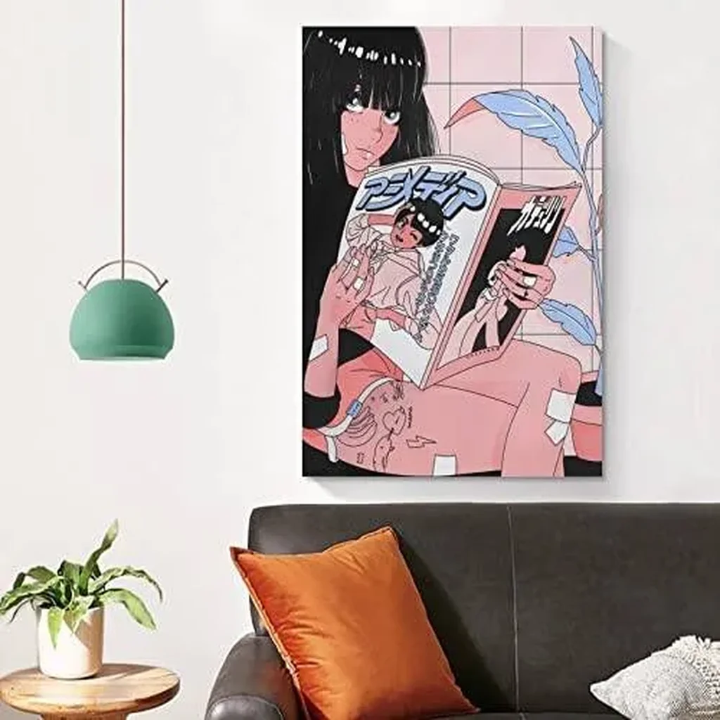 ALAYRA Vaporwave Aesthetic 90s Anime Poster Canvas Wall Art Painting Posters Decoration Room Decor Unframe 12x18inch(30x45cm) 01 - Image 4