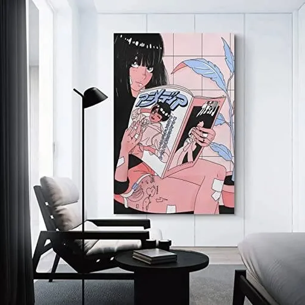 ALAYRA Vaporwave Aesthetic 90s Anime Poster Canvas Wall Art Painting Posters Decoration Room Decor Unframe 12x18inch(30x45cm) 01 - Image 5