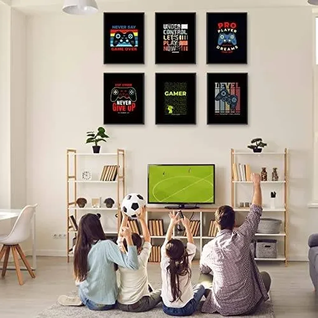 ALAYRA Video Game Art Print Colorful Gaming Themed Room Wall Decor Canvas Wall Art Poster Perfect for Kids Boy Bedroom Decor Inspirational Motivational Quotes Sayings Pictures (11"x14" UNFRAMED) 01 - Image 5