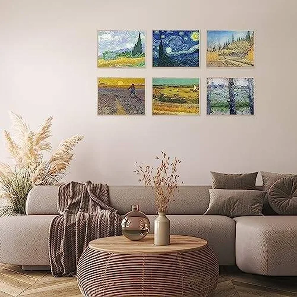 ALAYRA Vincent van Gogh Master Painter Wall Art Decor Classical Canvas Prints Wall Art Exhibition Famous Artist Decor Room Aesthetic Gallery Wall Decor (E Style, 8"x10" UNFRAMED) 01 - Image 3
