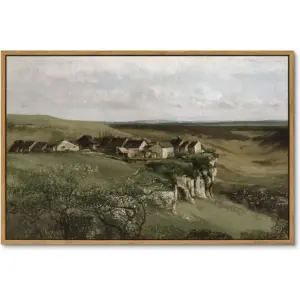 ALAYRA Vintage Framed Canvas Wall Art, Natural Scenery Wall Decor for Living Room, 16x24 inches (40x60cm), Vintage Painting for Bedroom, Framed Art Prints, for Office 01