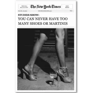 ALAYRA Vintage Funky Hot Girl Posters The New York Ti Newspaper Canvas Wall Art Trendy Black White Prints Room Aesthetic Modern Preppy Wall Decor for Dorm Apartment Bedroom (C, 12x18inch Unframe) 01