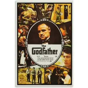 ALAYRA Vintage Gangster Movie Poster The Godfather Poster Movie Decorative Painting Canvas Bed Room Art Living Room Decor Modern Aesthetic Poster 12x18inch(30x45cm) Unframe-style 01