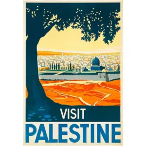 ALAYRA Visit Palestine Vintage Travel Posters Personality Picture Painting Wall Art Canvas Posters Modern Home Room Decor Gifts 12x18 inch No Frame 01