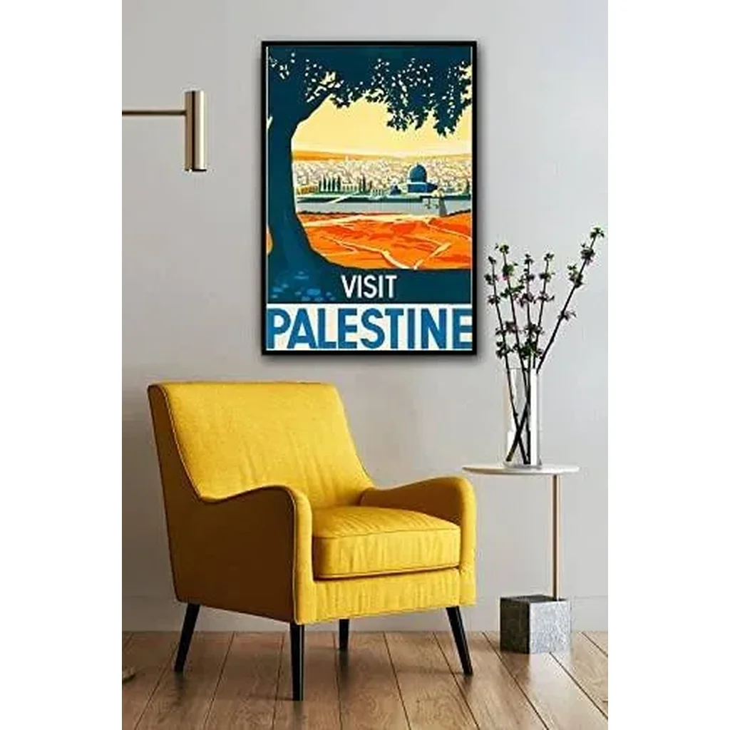 ALAYRA Visit Palestine Vintage Travel Posters Personality Picture Painting Wall Art Canvas Posters Modern Home Room Decor Gifts 12x18 inch No Frame 01 - Image 2