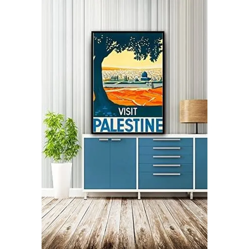 ALAYRA Visit Palestine Vintage Travel Posters Personality Picture Painting Wall Art Canvas Posters Modern Home Room Decor Gifts 12x18 inch No Frame 01 - Image 3