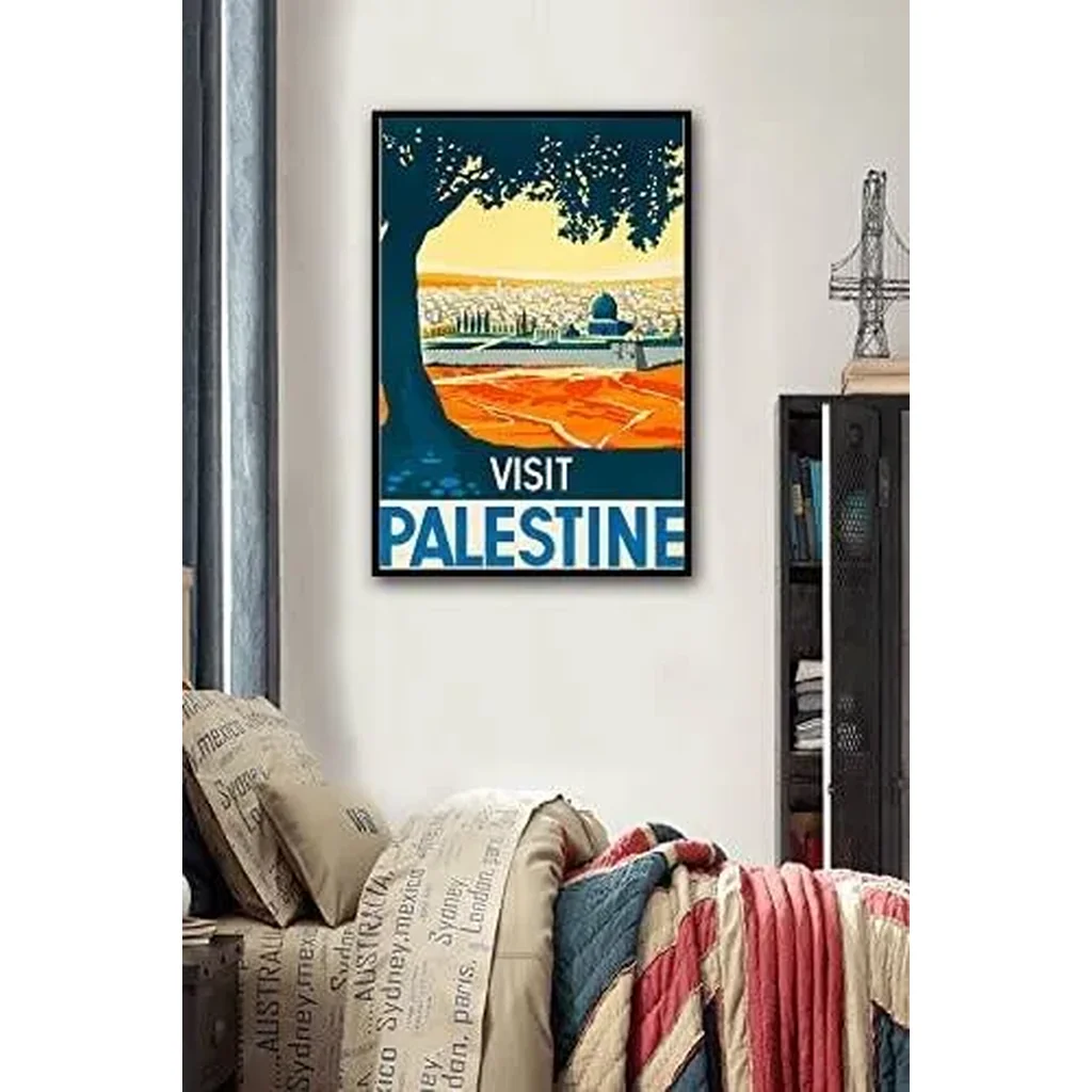 ALAYRA Visit Palestine Vintage Travel Posters Personality Picture Painting Wall Art Canvas Posters Modern Home Room Decor Gifts 12x18 inch No Frame 01 - Image 6