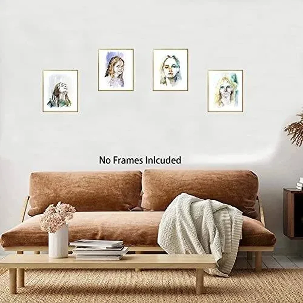 ALAYRA Women Portrait Art Print, Abstract Women Face Canvas Wall Art, Inspirational Feminist Poster Wall Art, 4 Set-(8X10 , Unframed)-Fashion Women Wall Art Print for Living Room Bedroom Decor 01 - Image 2