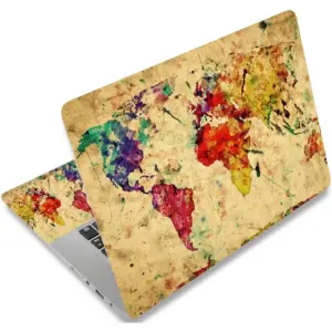 ALAYRA World Map 12.1 13 13.3 14 15 15.4 15.6 Inches Personalized Laptop Skin Sticker Decal Universal Netbook Skin Sticker Reusable Notebook PC Art Decal Protector Cover Case by 01